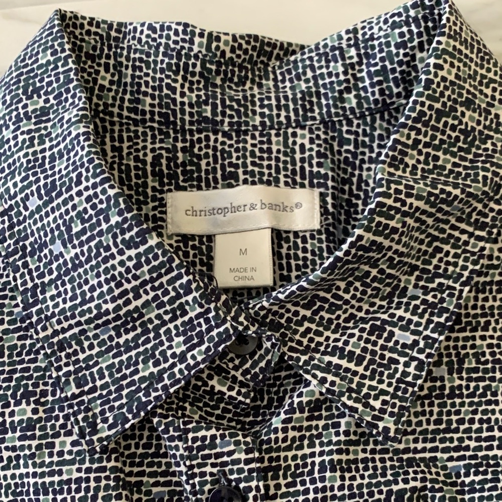 Christopher & Banks Geometric Shirt